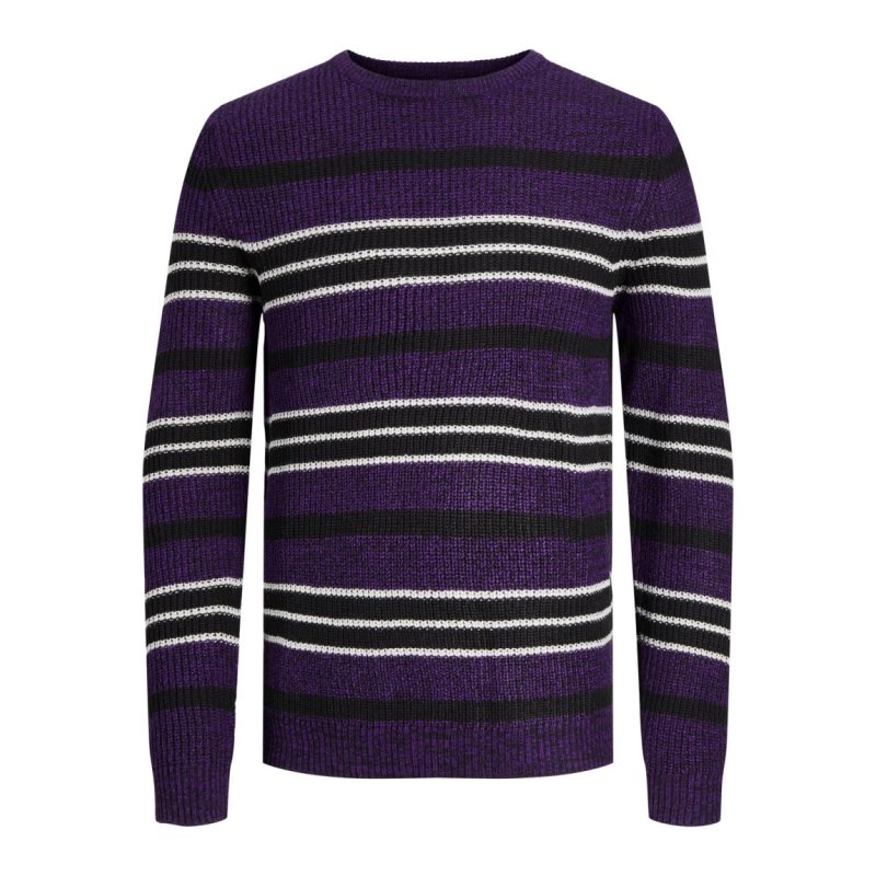 JCOTWIST STRIPED KNIT CREW NEC