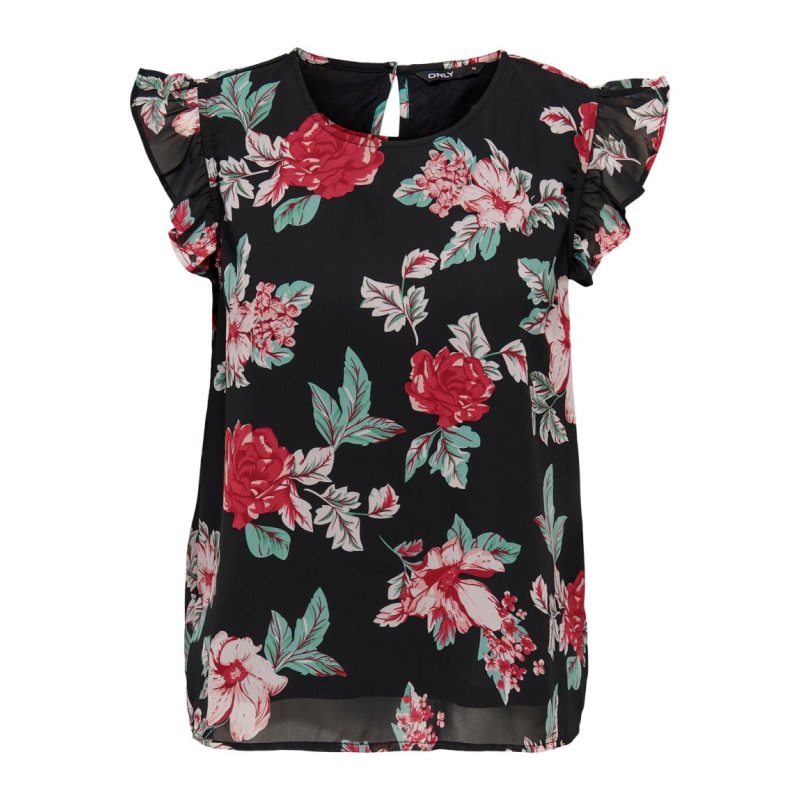 ONLANN STAR S/L FRILL TOP NOOS