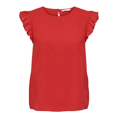 ONLANN STAR S/L FRILL TOP NOOS